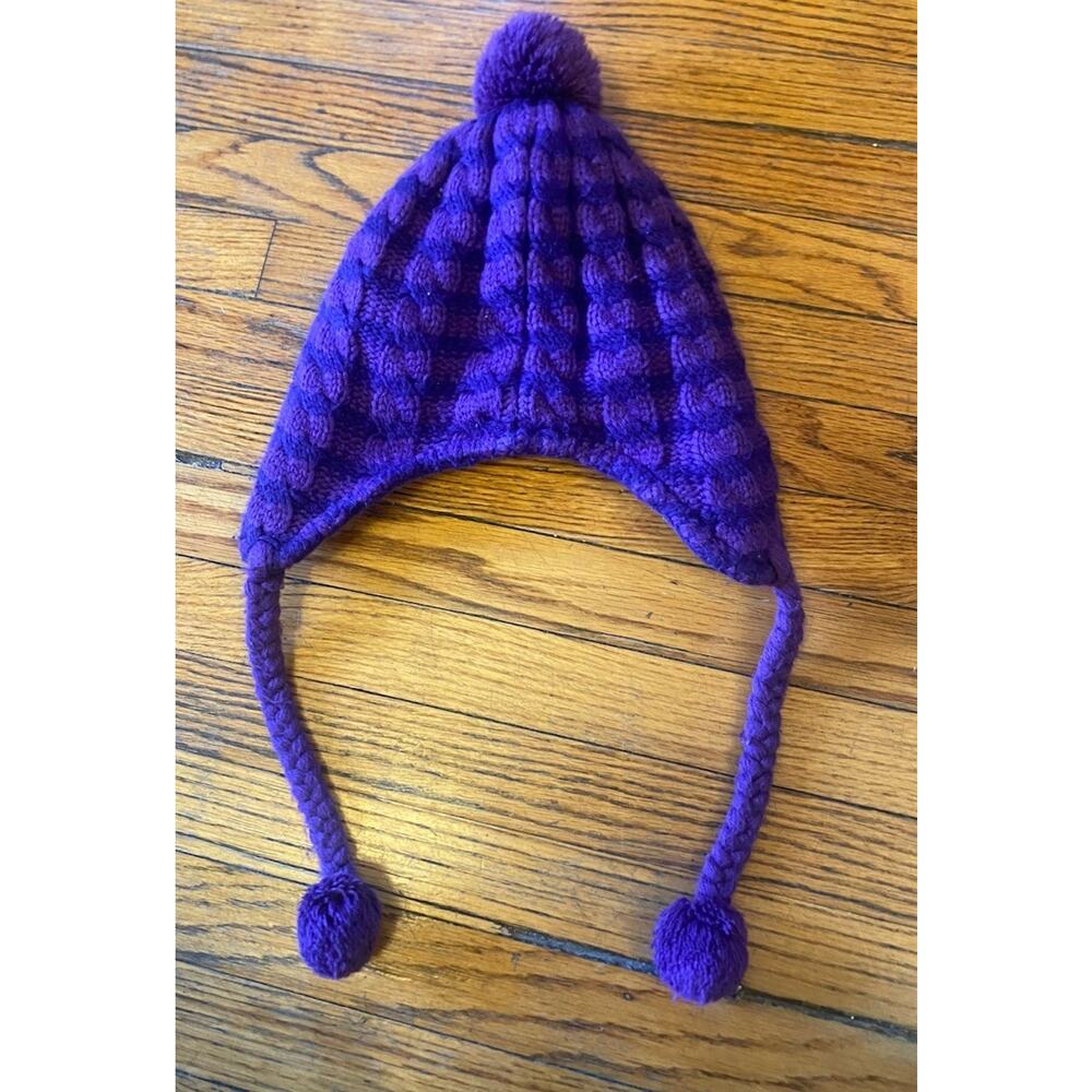 The North Face Beanie Hat Winter Unisex One Size Purple Black - Picture 2 of 6